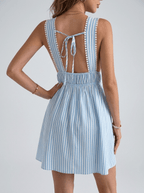Celeste | Classic Striped Sleeveless Mini Dress - HoneyvineDress