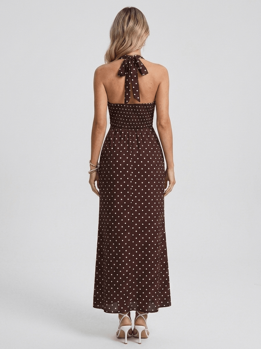 Carla | Timeless Polka Dot Maxi Dress - HoneyvineDress