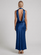 Amelia | Silky Satin Tube Maxi Homecoming Dress - HoneyvineDress