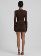 Annabella | Iconic Ruched Bodycon Mini Dress - HoneyvineDress