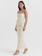 Chloe | High - end Cotton Maxi Cami Dress - HoneyvineDress