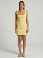 Olivia | Vibrant Tie - Shoulder Mini Summer Dress - HoneyvineDress