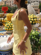 Olivia | Vibrant Tie - Shoulder Mini Summer Dress - HoneyvineDress