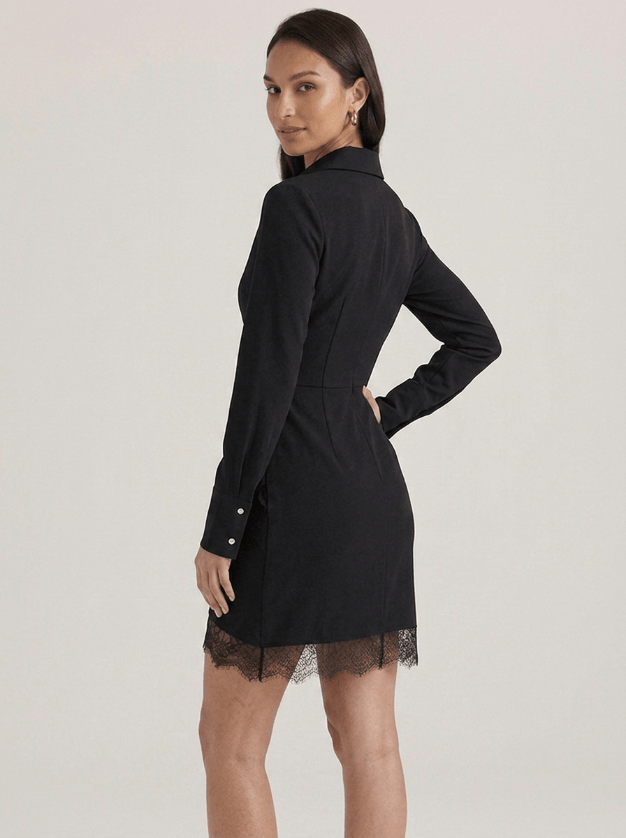 Nicole | Gracious Long Sleeve Formal Dress - HoneyvineDress