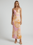 Adrienne | Feminine Floral Spaghetti Strap Dress - HoneyvineDress