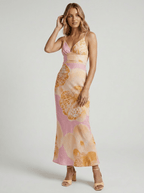 Adrienne | Feminine Floral Spaghetti Strap Dress - HoneyvineDress