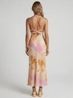 Adrienne | Feminine Floral Spaghetti Strap Dress - HoneyvineDress