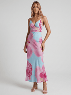 Adrienne | Feminine Floral Spaghetti Strap Dress - HoneyvineDress