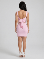 Andrea | Pink Bodycon Mini Party Dress for Summer - HoneyvineDress