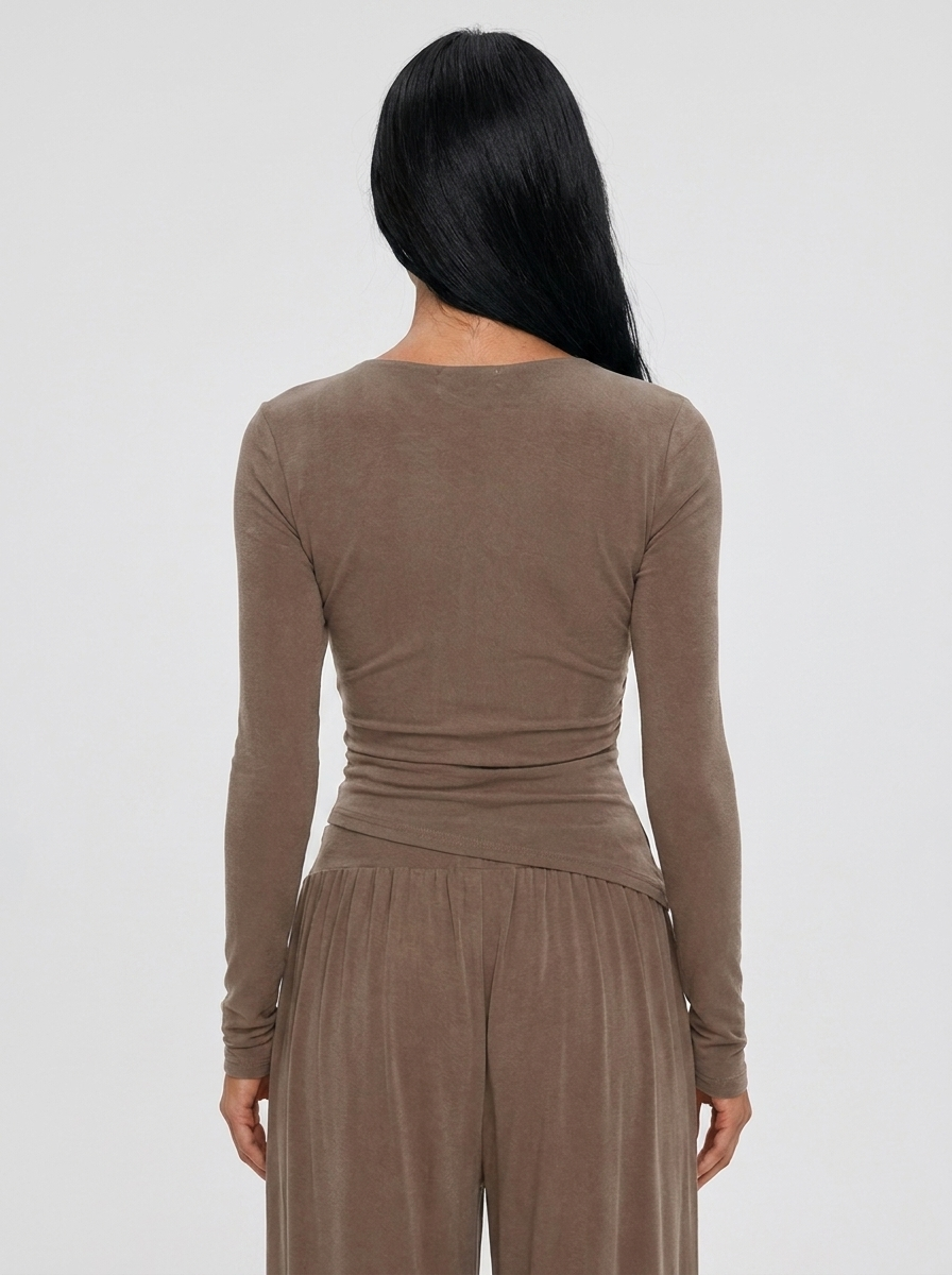 Dorothea | Comfortable Long Sleeve Top and Wide Leg Pants Set