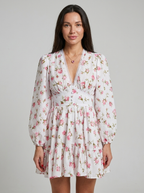 Clara | Dreamy Floral Mini Dress Romantic Summer Look