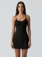 Naomi | Black Casual Summer Essential Mini Dress