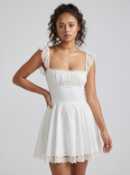 Samantha | Vintage Babydoll Mini Dress for Summer Holidays