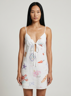 Kelly | Unique Print Babydoll Mini Beach Dress