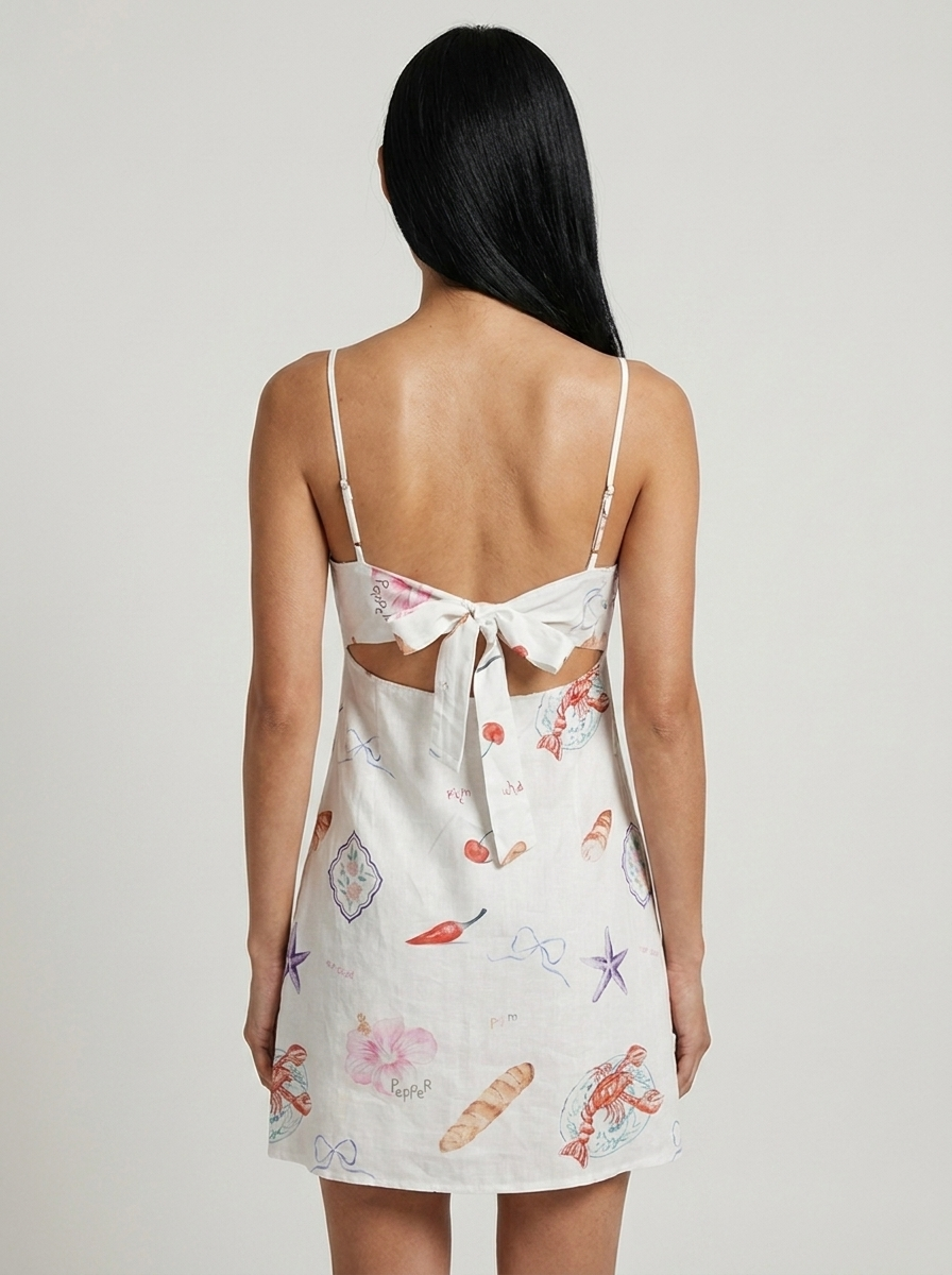 Kelly | Unique Print Babydoll Mini Beach Dress