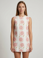 Hannah | Sophisticated Floral Sleeveless Mini Dress