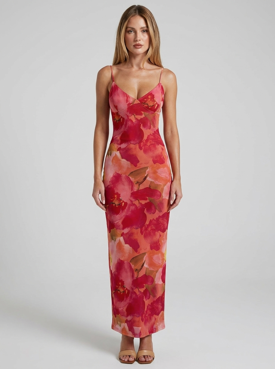 Susan | Playful Floral Summer Maxi Dress