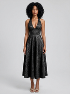 Elodie | Elegant Deep V A-Line Evening Dress
