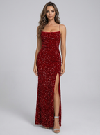 Dominique | Captivating Sequin Maxi Evening Dress