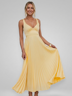 Emilia | Flowing Pleated Maxi Dress