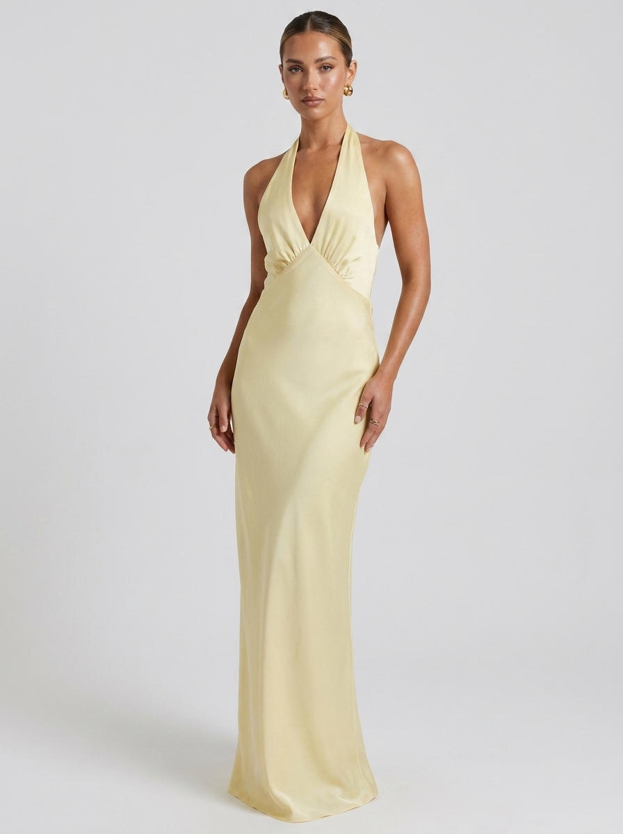 Yolanda | Silky Sleeveless Cotton Maxi Dress