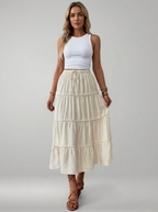 Lilia | High Waisted Boho Summer Flowing Skirt