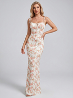 Charlotte | Classic Floral Corset Maxi Summer Dress