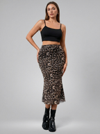 Lorenza | Stylish Leopard Midi Skirt
