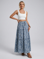 Marcella | Floral Boho Maxi Skirt