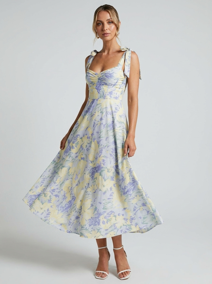 Nisha | Sophisticated Floral Midi Dress
