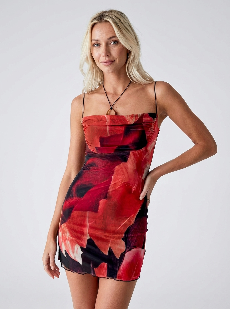 Nadia | Bright Flower Mini Dress