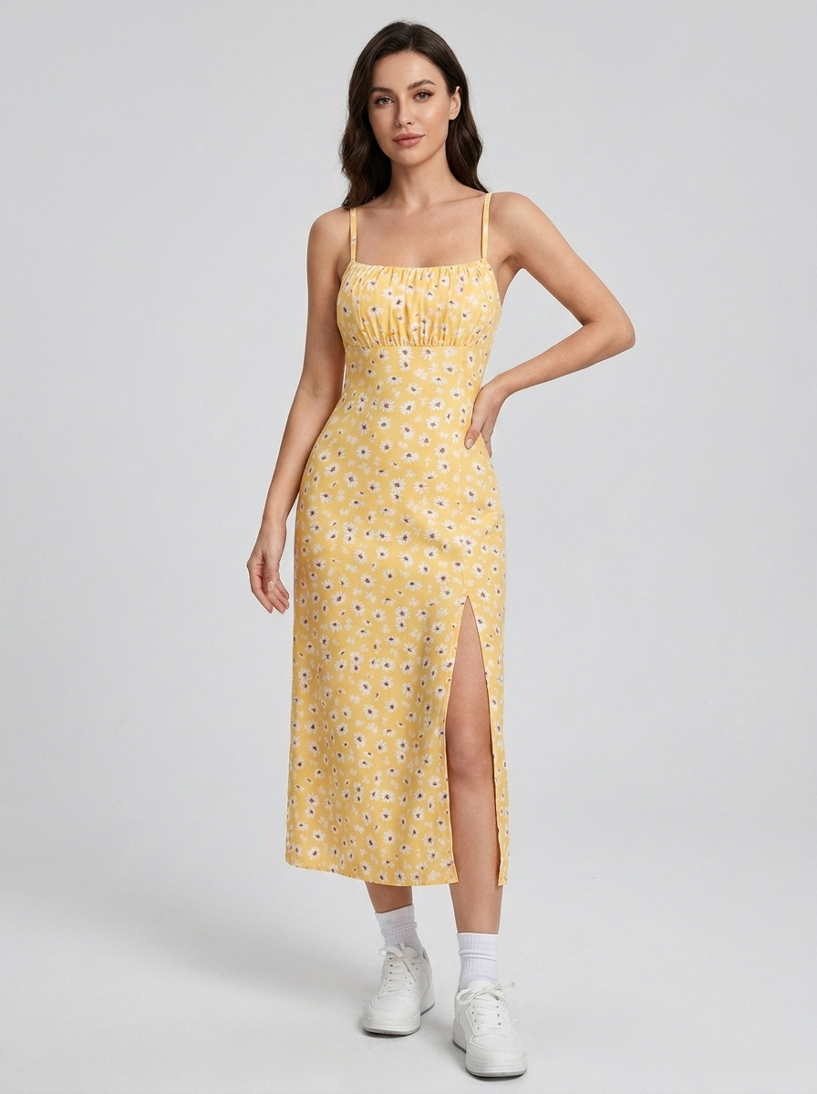 Tasha | Cute Casual Floral Midi Dress
