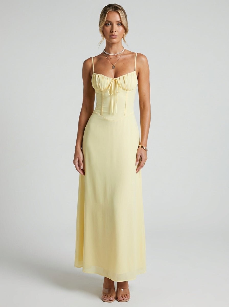 Natalia | Elegant Spaghetti Strap Summer Maxi Dress