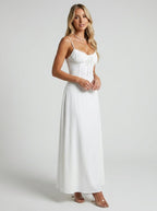 Natalia | Elegant Spaghetti Strap Summer Maxi Dress - HoneyvineDress