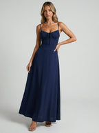 Natalia | Elegant Spaghetti Strap Summer Maxi Dress - HoneyvineDress