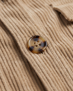 Eden Cozy Casual Corduroy Jacket - Khaki - fabric macro