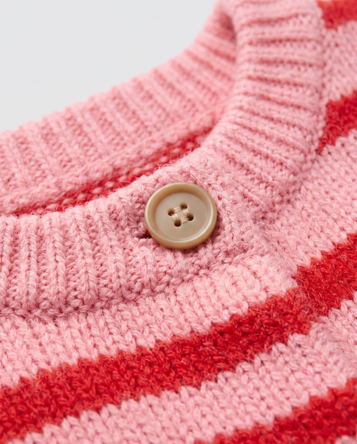 Barbara striped cardigan - button detail