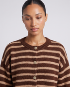 Barbara striped cardigan - Brown detail
