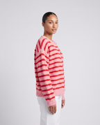 Barbara striped cardigan - Red side angle