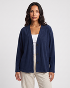 Denise corduroy cardigan - Dark Blue