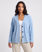 Denise corduroy cardigan - Light Blue