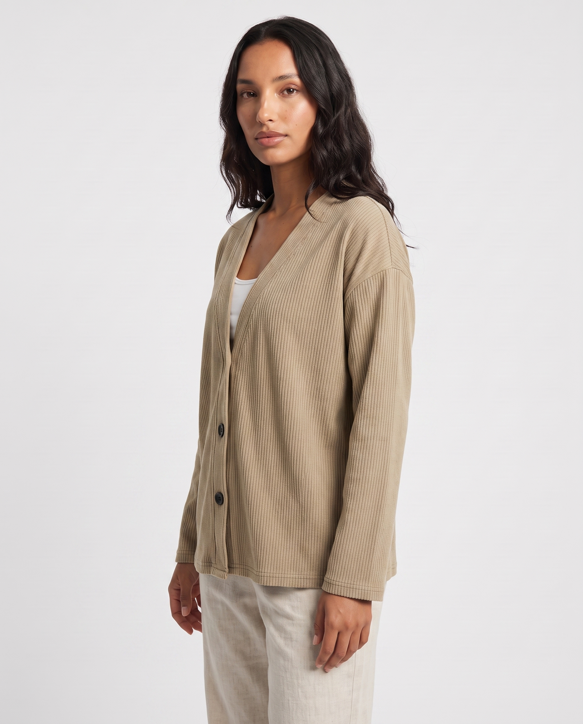 Denise corduroy cardigan side