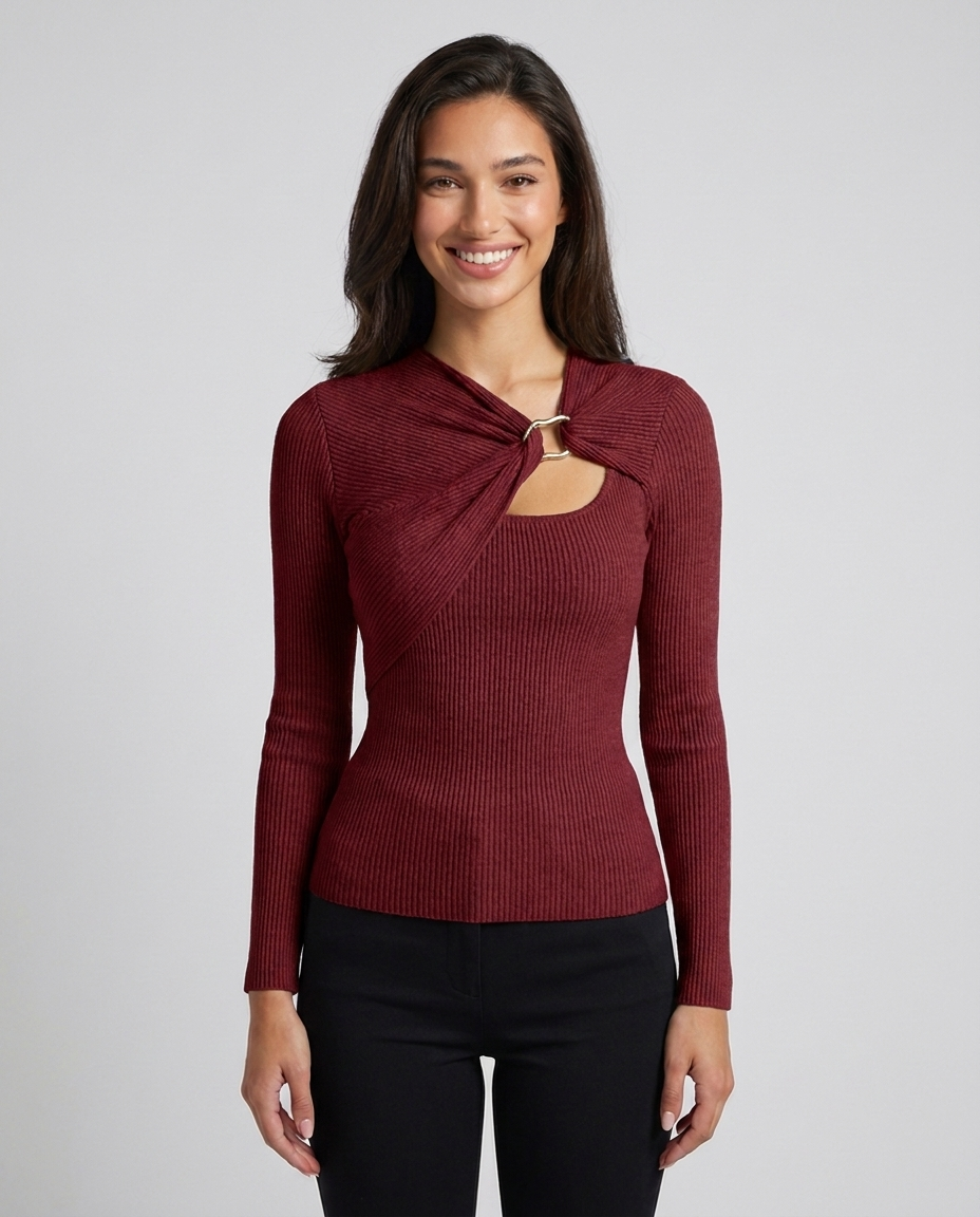 Angelina front Burgundy