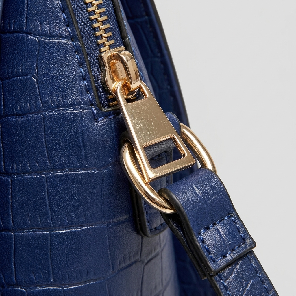 Crocodile Embossed PU Leather Top Handle Bag - hardware - light grey studio