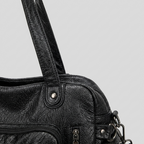 Bella Timeless Multi Pocket Shoulder Bag - handle - light grey studio