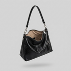 Bonnie Bold PU Leather Shoulder Bag - open34 - light grey studio