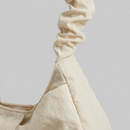 Cheyenne Timeless Ruched Bow Shoulder Bag - handle - light grey studio