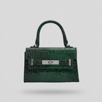 Green croc_top_handle1 - front