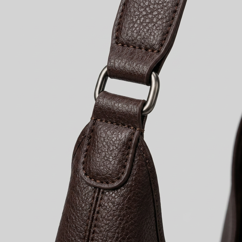 Brown faux_leather - handle
