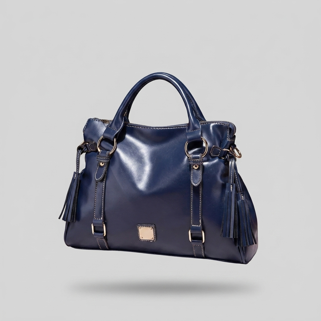 Dark Blue tassels - front